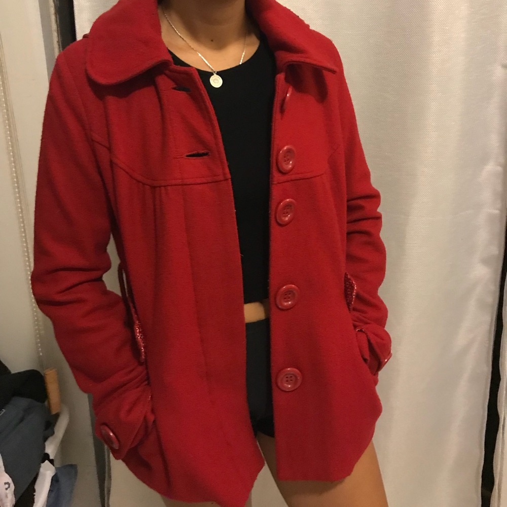 Red Pea Coat
